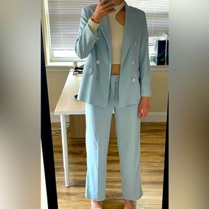 Zara sky blue suit